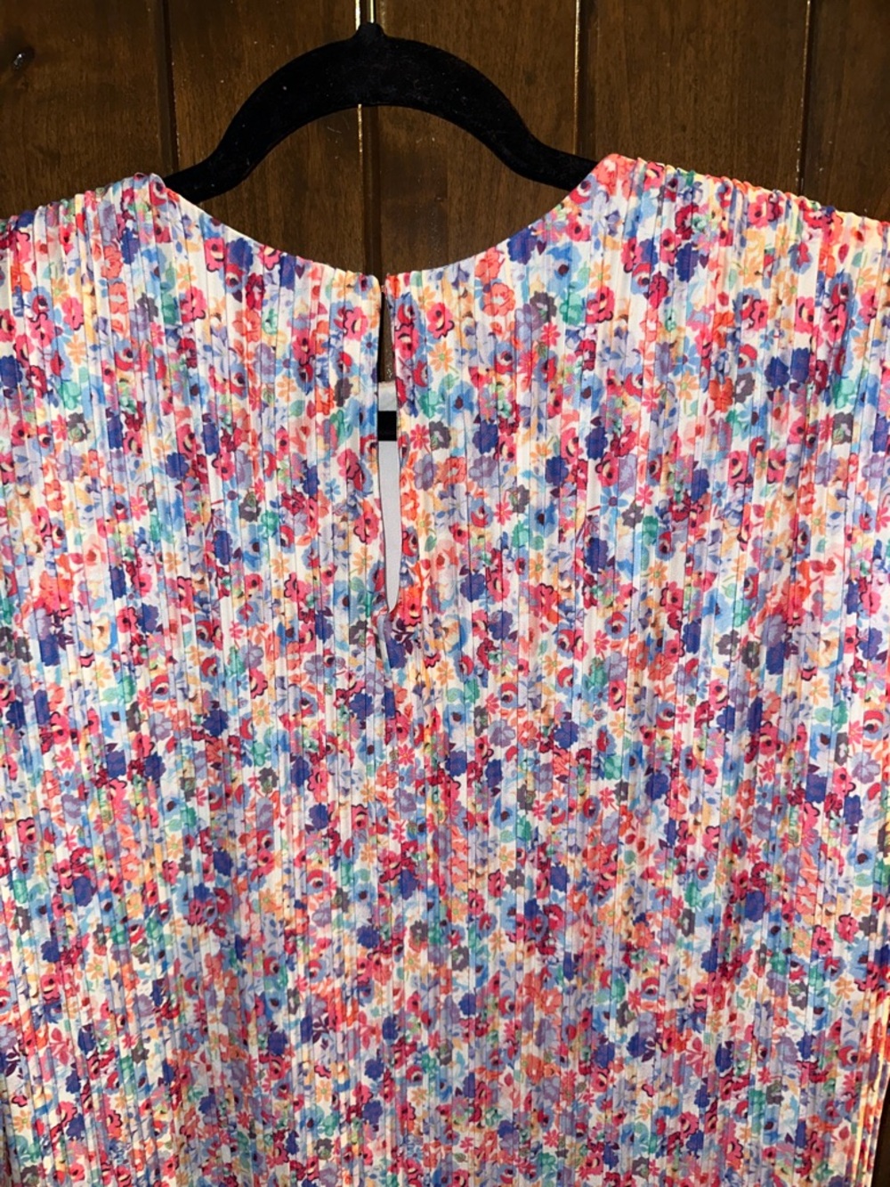 Amanda Uprichard Floral Pleated Mini Dress in White, Pink, Blue - Picture 6 of 9